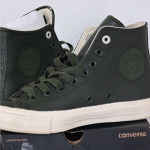 Snake Textured Green Converse